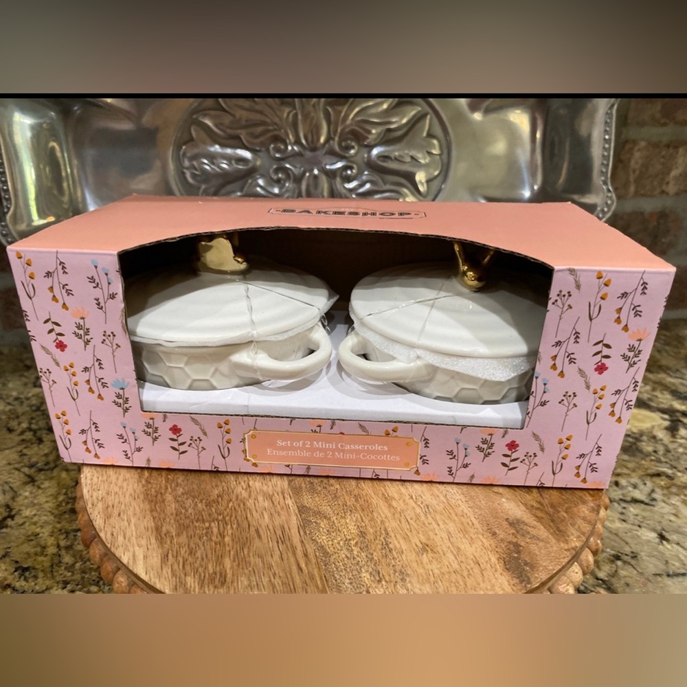 Bakeshop by Masterclass Honeycomb BEE Boxed Ramekin SET Brand new!